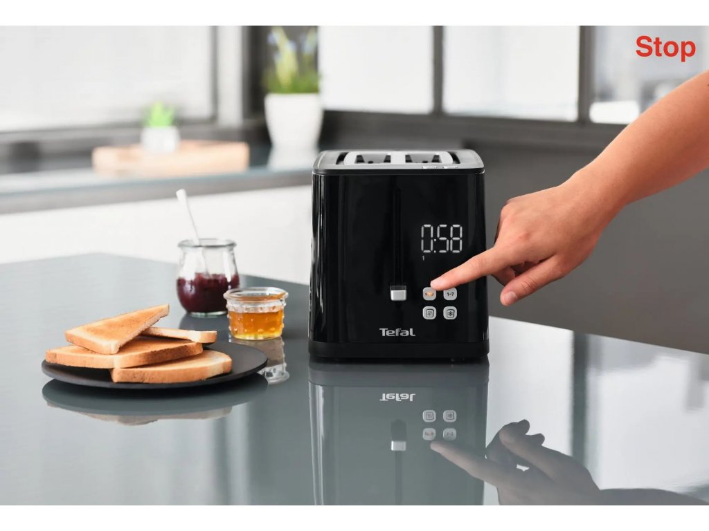 Tostadora DIGITAL DISPLAY TT640810, 2 rebanadas, negro, Tefal 