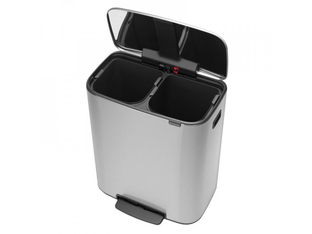 Brabantia Cubo de basura, Blanco, 2 x 30 l : : Hogar y cocina