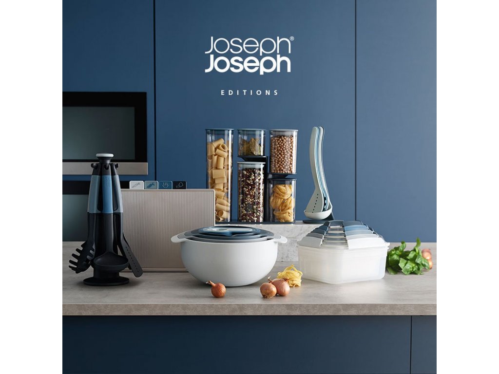 Bol de cocina NEST 40112, juego de 9 piezas con colador y tazas con medida,  azul, Joseph Joseph 