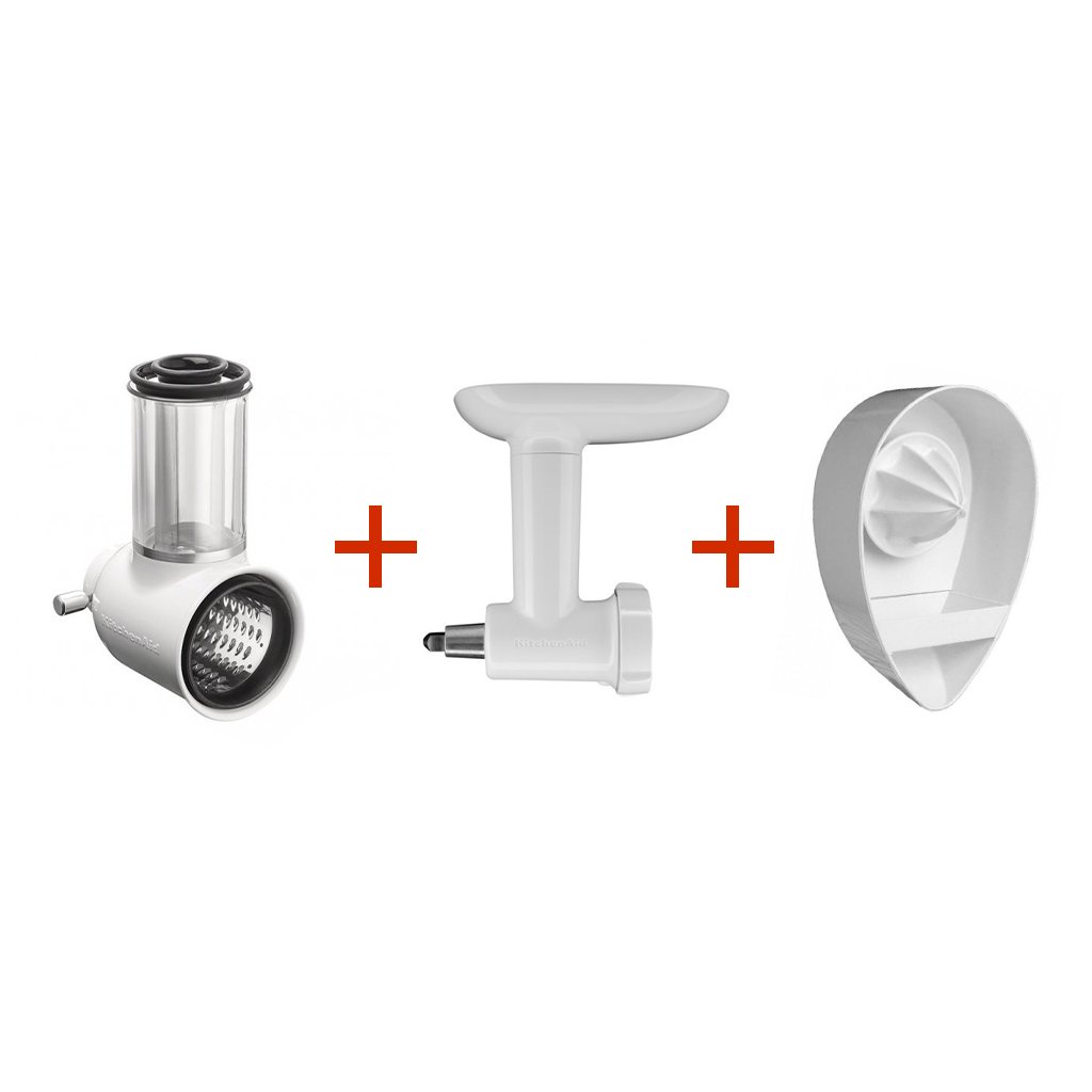 Accesorios para batidora de pie KitchenAid, juego de 3 piezas, cortadora y trituradora 5KSMVS, picadora de carne 5KSMFGA, exprimidor 5JE, KitchenAid