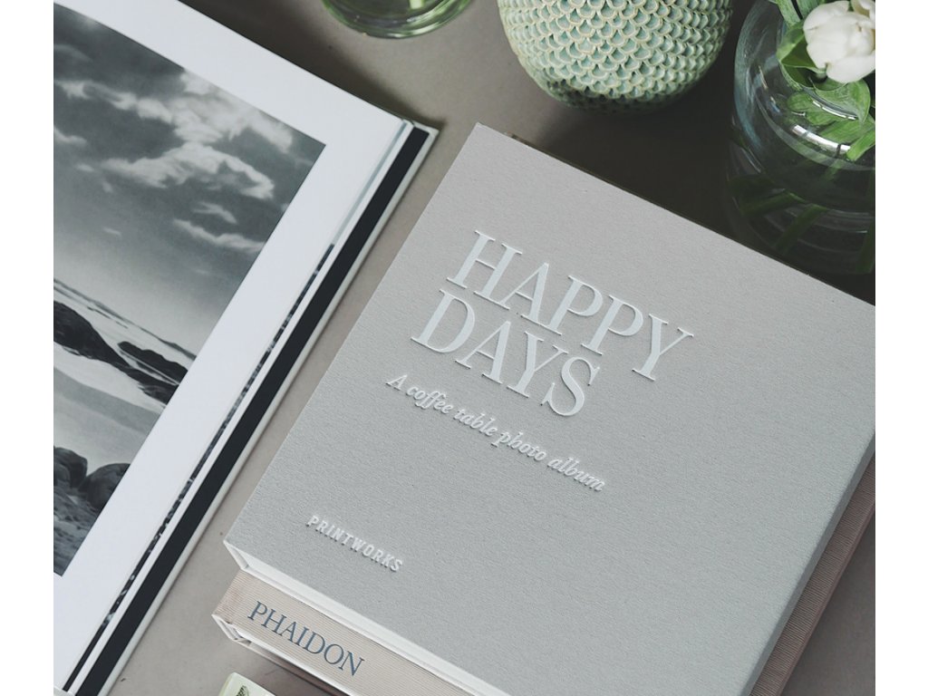 Álbum de fotos HAPPY DAYS, plata, Printworks 