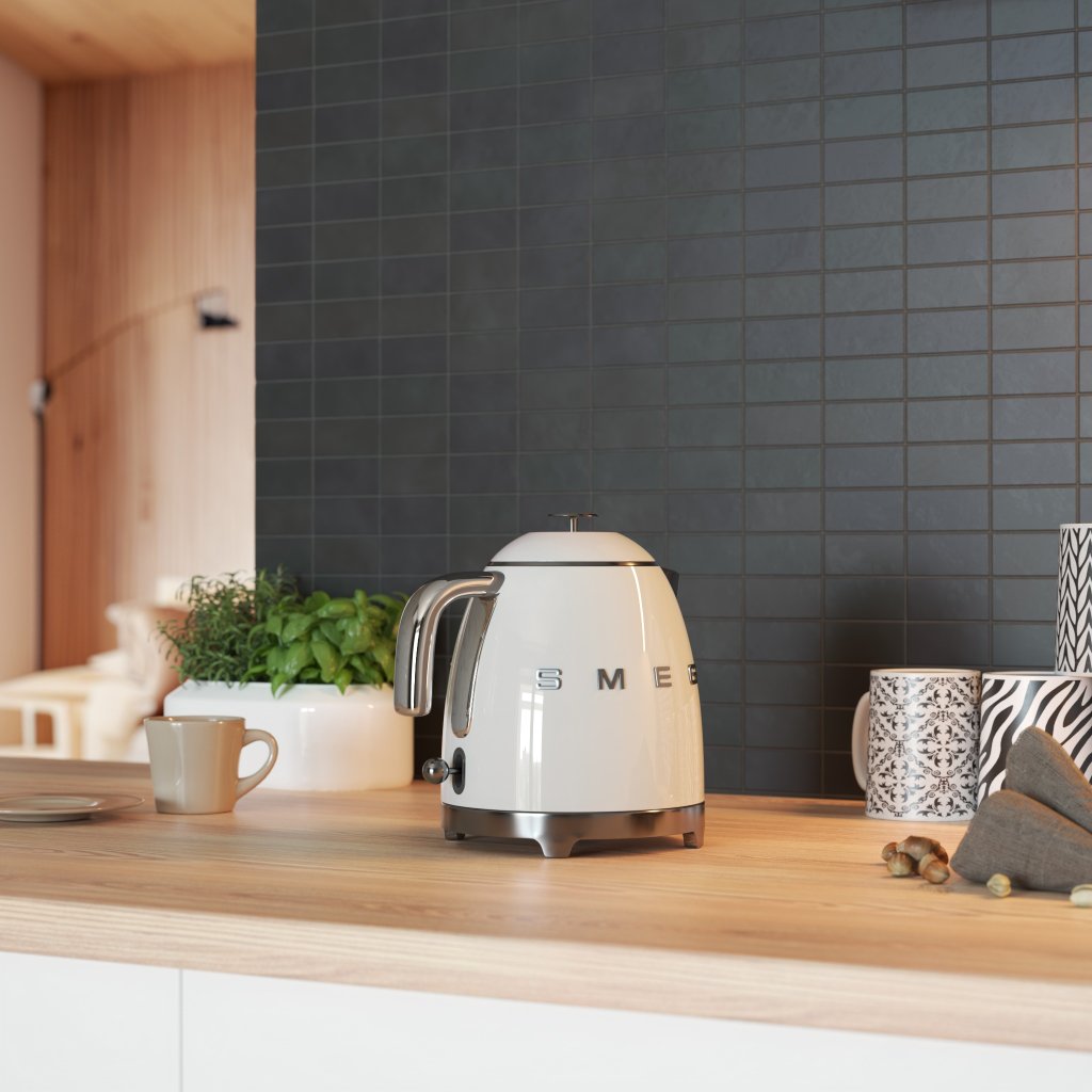 Smeg Mini hervidor eléctrico de estilo retro de los años 50 azul pastel