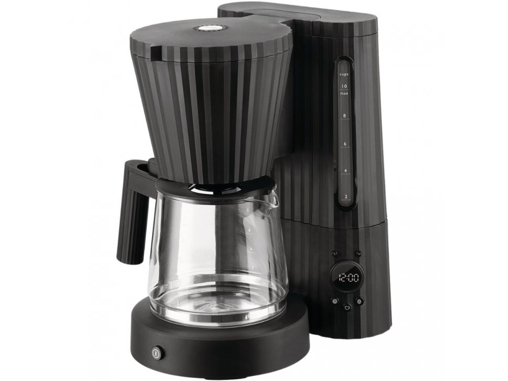 Cafetera de filtro PLISSÉ 1,5 l, negro, Alessi 