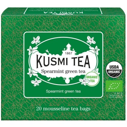 Té verde con hierbabuena, 20 bolsitas de muselina, Kusmi Tea