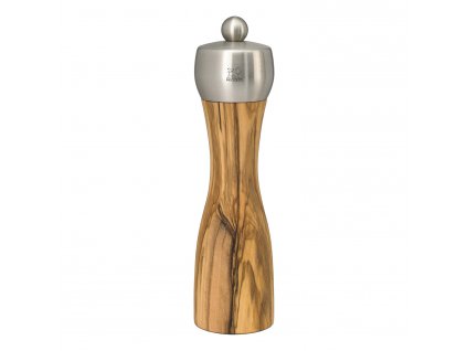 Molinillo de pimienta FIDJI, 20 cm, madera de olivo/acero inoxidable, Peugeot