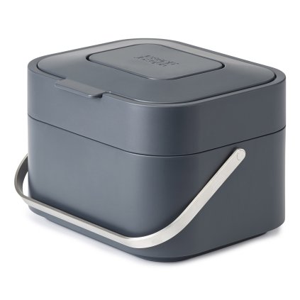Cubo de basura STACK, 4 l, gris grafito, Joseph Joseph