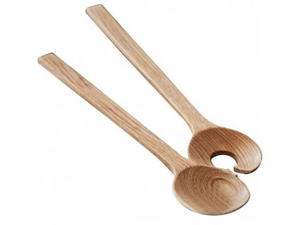 Juego de cucharas para ensalada, 32 cm, roble, Bitz