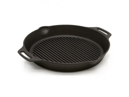 Sartén grill exterior GP30, 30 cm, dos asas, hierro fundido, Petromax