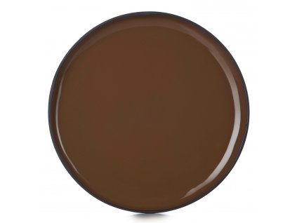 Plato de postre CARACTERE, 21 cm, marrón, REVOL