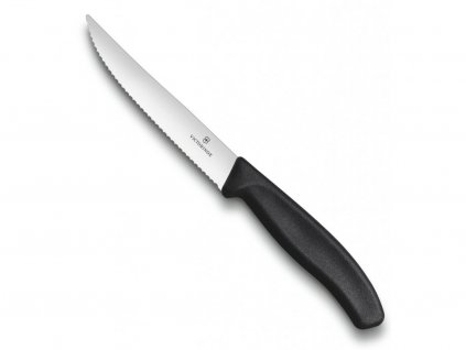 Cuchillo para bistec, 12 cm, negro, Victorinox