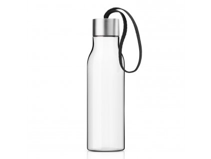 Botella de agua, 500 ml, con correa negra, plástico, Eva Solo