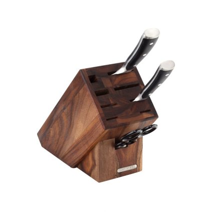 Taco para cuchillos, para 9 cuchillos, madera de acacia aceitada, Continenta