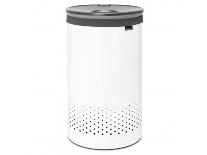 Cubo para la colada, 60 l, con tapa de plástico, blanco, Brabantia