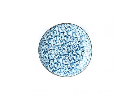 Plato de aperitivo BLUE DAISY, 23 cm, MIJ
