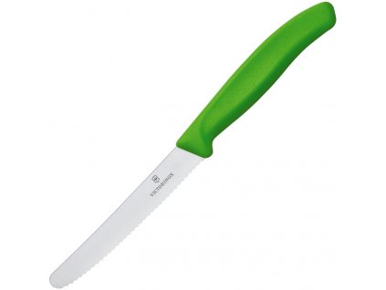 Cuchillo para tomates, 11 cm, verde, Victorinox
