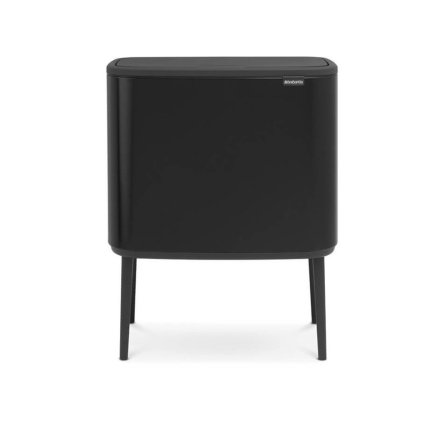 Cubo con tapa táctil BO, 36 l, negro mate, Brabantia