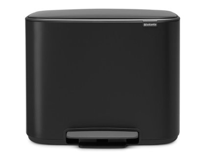 Cubo de basura con pedal BO, 36 l, negro mate, Brabantia