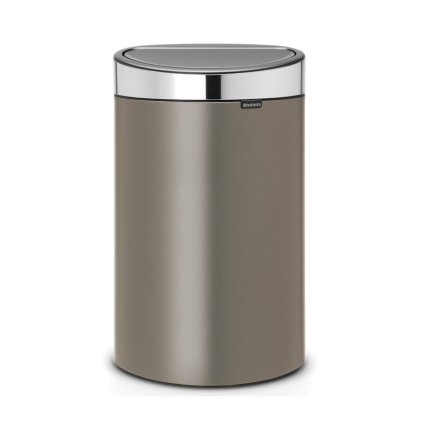 Cubo con tapa táctil TOUCH BIN NEW, 40 l, platino mate, Brabantia