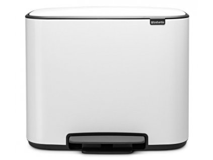 Cubo de basura con pedal BO, 3 x 11 l, blanco, Brabantia