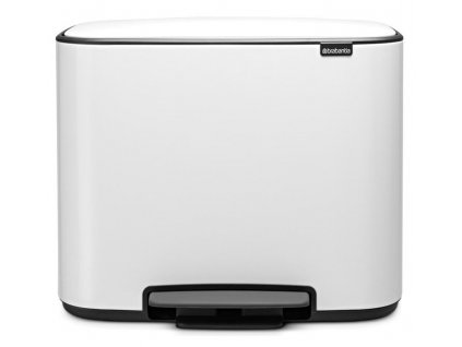 Cubo de basura con pedal BO, 11 + 23 l, blanco, Brabantia