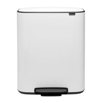 Cubo de basura con pedal, BO 2 x 30 l, blanco, Brabantia