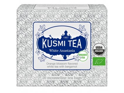 Té blanco ANASTASIA, 20 bolsitas de muselina, Kusmi Tea
