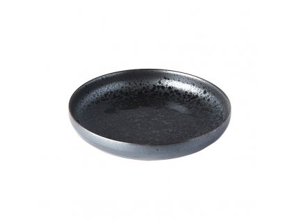 Plato de postre BLACK PEARL, 22 cm, borde alto, MIJ