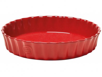 Molde para tarta, 28 cm, rojo burdeos, Emile Henry