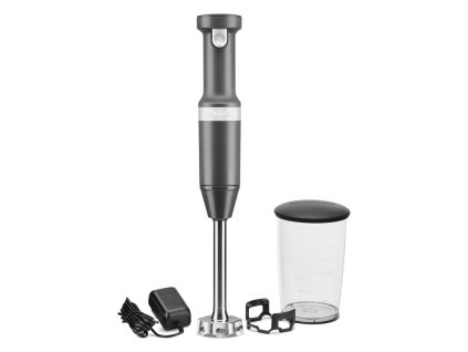 Batidora de mano 5KHBBV53EDG, inalámbrica, gris oscuro, KitchenAid