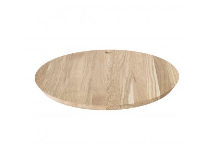 Tabla de cortar y servir BORDA 30 cm, redonda, marrón, madera, Blomus