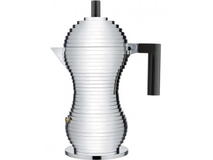 Alessi-ossidiana cafÃ© cafetera en aluminio fundido, negro 3 tazas ALESSI  Cafeteras - Teteras - Jarr
