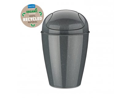 Cubo de basura con tapa basculante DEL S, 5 l, gris natural, Koziol