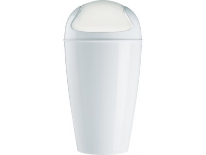 Cubo de basura con tapa basculante DEL XL, 30 l, blanco, Koziol