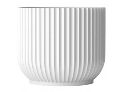 Macetero 14 cm, blanco, porcelana, Lyngby