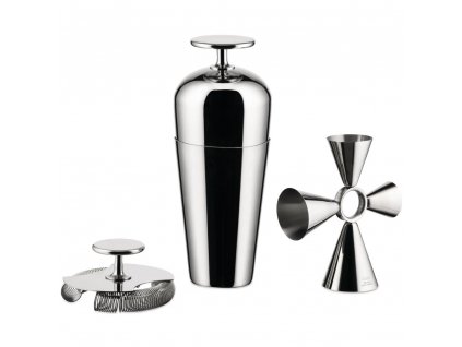 Juego de cóctel, 3 piezas, acero inoxidable, Alessi