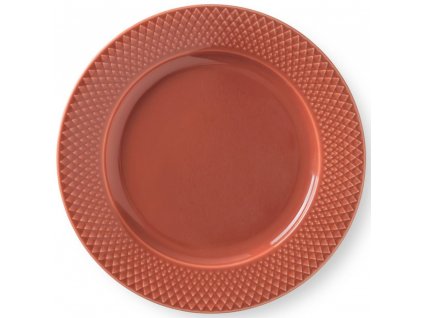 Plato de postre RHOMBE 23 cm, terracota, Lyngby