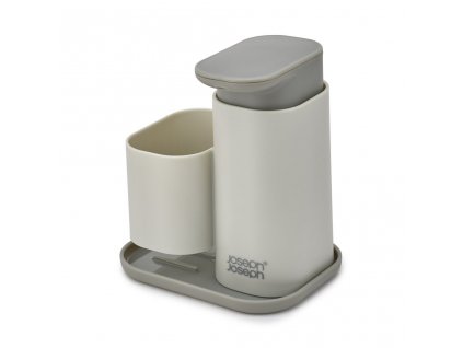 Organizador para fregadero y dispensador de jabón DUO 80072 240 ml, gris, Joseph Joseph