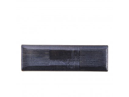 Plato para sushi y sashimi, 33 x 10 cm, negro, MIJ