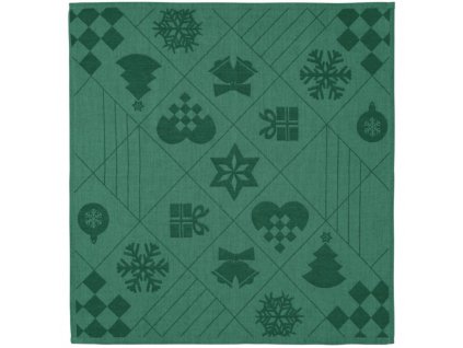 Servilleta de Navidad NATALE, juego de 4 piezas, 45 x 45 cm, verde, Rosendahl