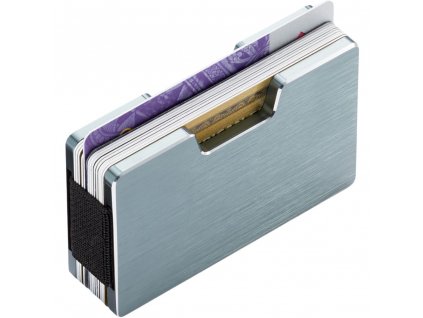 Porta tarjetas con clip para billetes con protección RFID ECLIPSE 9 cm, gris, Philippi