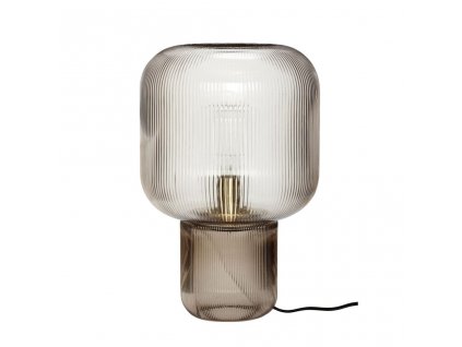 Lámpara de mesa PIRUM, cristal ahumado, Hübsch