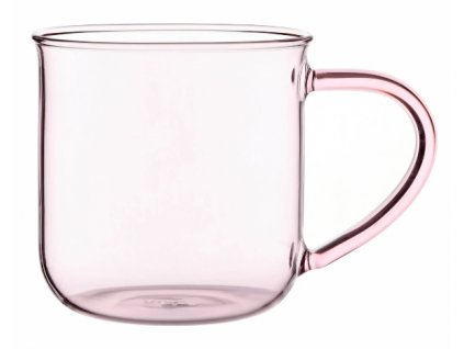 Vaso para té EVA MINIMA, 400 ml, rosa, vidrio, Viva Scandinavia