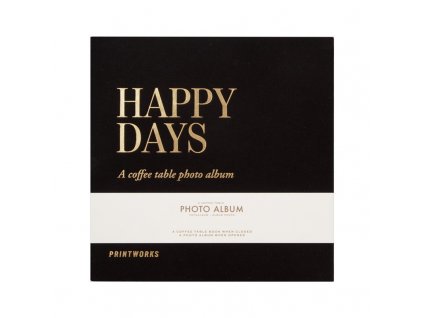 Álbum de fotos HAPPY DAYS, negro, Printworks