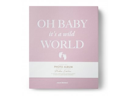 Álbum de fotos BABY IT'S A WILD WORLD, rosa, Printworks