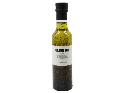 Aceite de oliva infusionado con albahaca, 250 ml, Nicolas Vahé