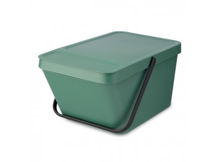 Papelera SORT & GO 20 l, apilable, verde oscuro, Brabantia