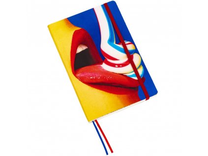 Cuaderno TOILETPAPER TOOTHPASTE 21 x 14 cm, rojo, Seletti