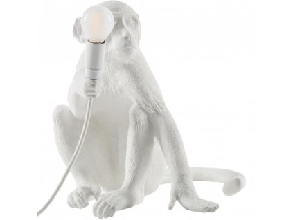 Lámpara de mesa MONKEY SITTING 32 cm, blanco, Seletti