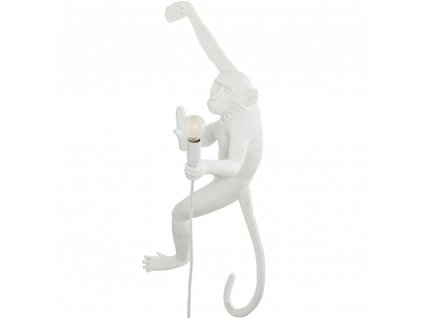Lámpara de pared MONKEY HANGING RIGHT HAND 65 cm, blanco, Seletti