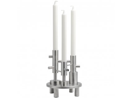 Candelero, 20 cm, plata, acero inoxidable, Fritz Hansen